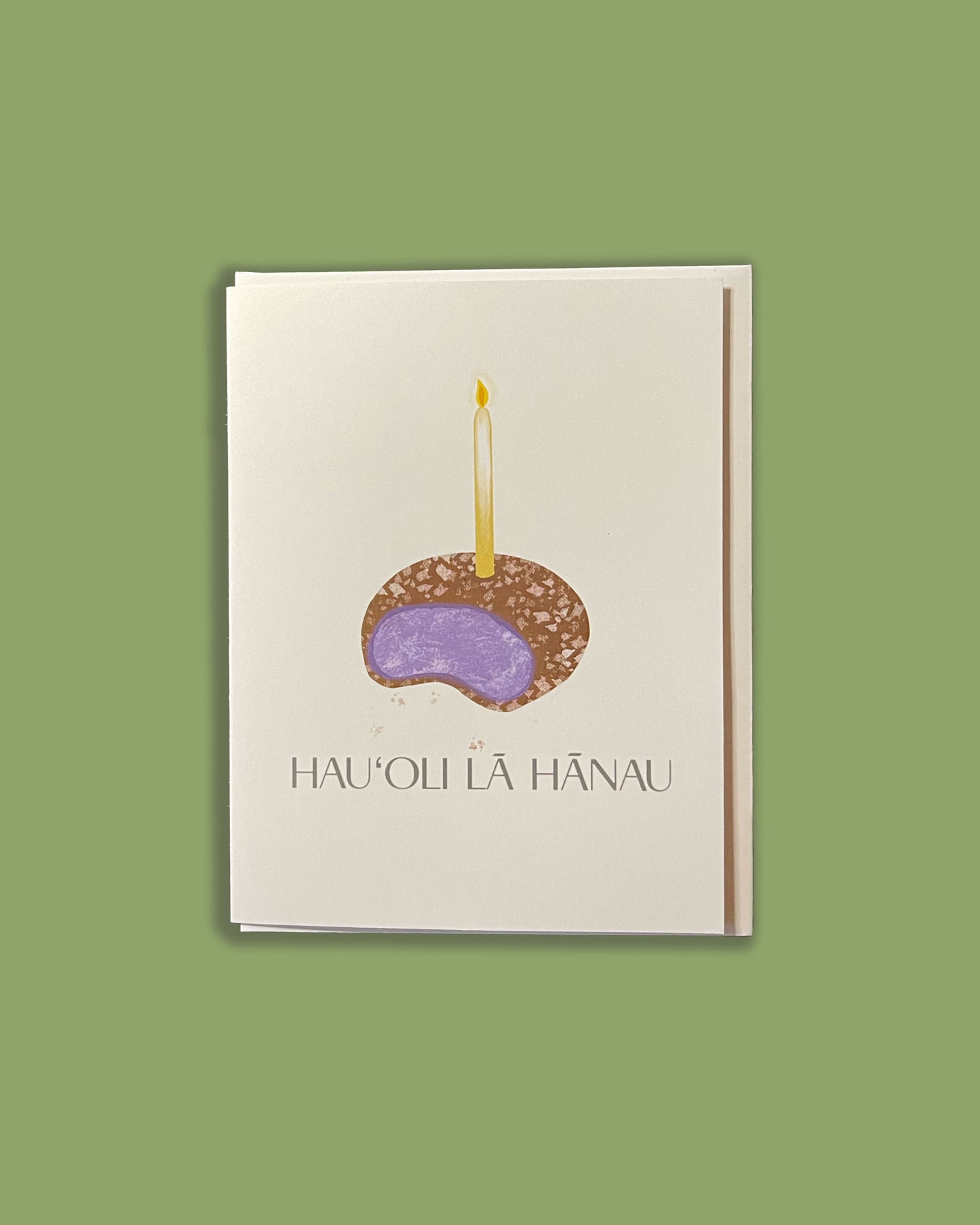Hauʻoli Lā Hānau Poi Doughnut (Greeting Card)
